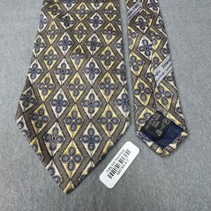 Ermenegildo Zegna Men's Silk Geometric Diamond Pattern 100% SILK Luxury Neck Tie